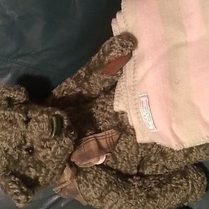 ⚜️ MINT & CREAM FUZZY Anthropologie Throw 50 X 60 Smith & Johnson NWT